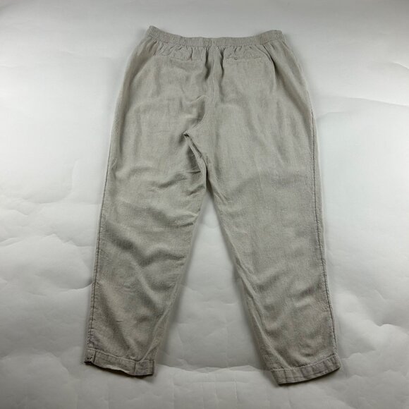 Old Navy Flax Linen Blend High Rise Slim Leg Ankle Pant L - Picture 6 of 7